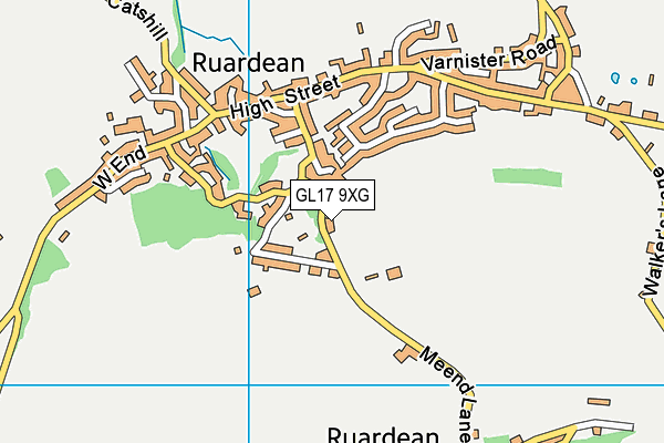 GL17 9XG map - OS VectorMap District (Ordnance Survey) GL17 9XG map - OS VectorMap District (Ordnance Survey)