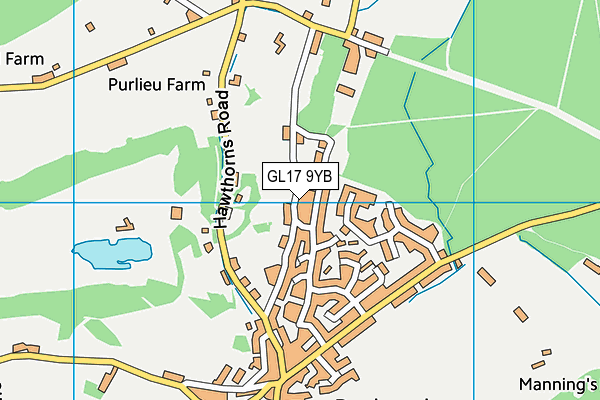 GL17 9YB map - OS VectorMap District (Ordnance Survey) GL17 9YB map - OS VectorMap District (Ordnance Survey)