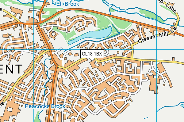 GL18 1BX map - OS VectorMap District (Ordnance Survey) GL18 1BX map - OS VectorMap District (Ordnance Survey)
