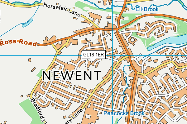 GL18 1ER map - OS VectorMap District (Ordnance Survey) GL18 1ER map - OS VectorMap District (Ordnance Survey)