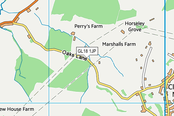 GL18 1JP map - OS VectorMap District (Ordnance Survey) GL18 1JP map - OS VectorMap District (Ordnance Survey)