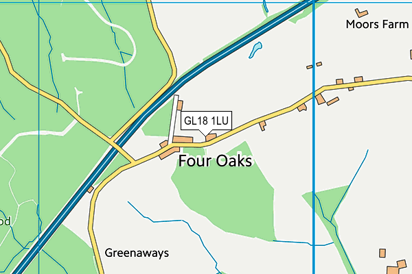 GL18 1LU map - OS VectorMap District (Ordnance Survey) GL18 1LU map - OS VectorMap District (Ordnance Survey)