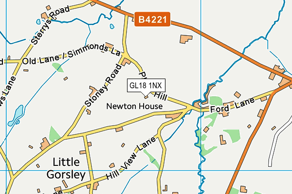 GL18 1NX map - OS VectorMap District (Ordnance Survey)