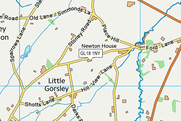 GL18 1NY map - OS VectorMap District (Ordnance Survey) GL18 1NY map - OS VectorMap District (Ordnance Survey)
