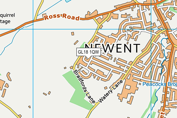 GL18 1QW map - OS VectorMap District (Ordnance Survey) GL18 1QW map - OS VectorMap District (Ordnance Survey)