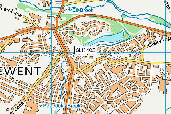 GL18 1QZ map - OS VectorMap District (Ordnance Survey) GL18 1QZ map - OS VectorMap District (Ordnance Survey)