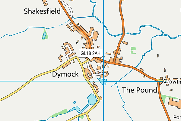GL18 2AH map - OS VectorMap District (Ordnance Survey)