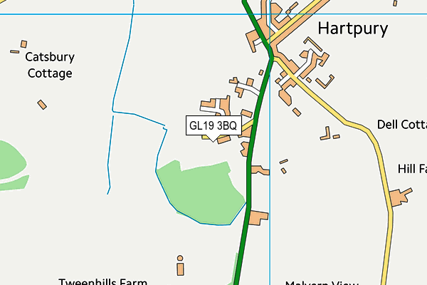 GL19 3BQ map - OS VectorMap District (Ordnance Survey) GL19 3BQ map - OS VectorMap District (Ordnance Survey)