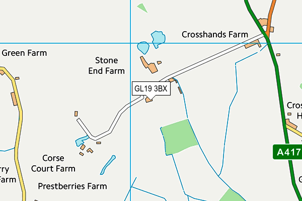 GL19 3BX map - OS VectorMap District (Ordnance Survey)