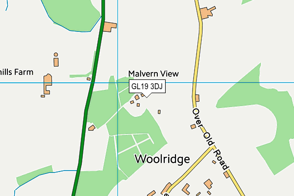 GL19 3DJ map - OS VectorMap District (Ordnance Survey)