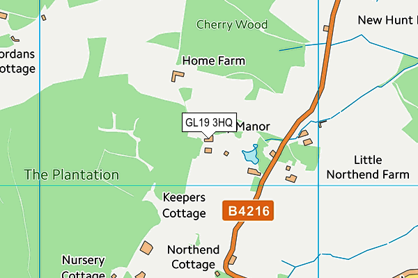 GL19 3HQ map - OS VectorMap District (Ordnance Survey) GL19 3HQ map - OS VectorMap District (Ordnance Survey)