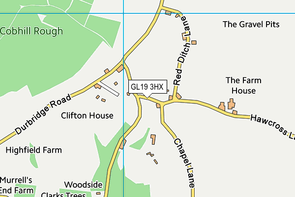 GL19 3HX map - OS VectorMap District (Ordnance Survey) GL19 3HX map - OS VectorMap District (Ordnance Survey)