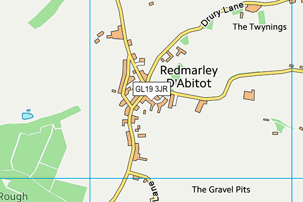 GL19 3JR map - OS VectorMap District (Ordnance Survey)
