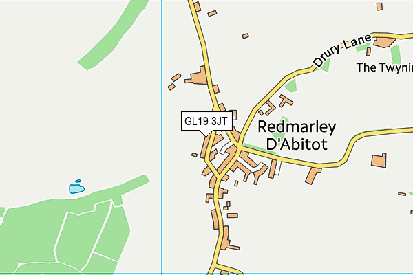 GL19 3JT map - OS VectorMap District (Ordnance Survey)