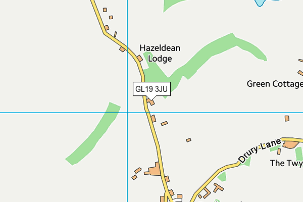 GL19 3JU map - OS VectorMap District (Ordnance Survey)