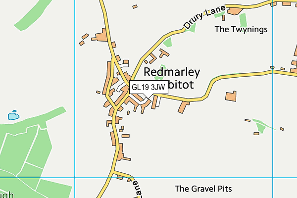 GL19 3JW map - OS VectorMap District (Ordnance Survey) GL19 3JW map - OS VectorMap District (Ordnance Survey)