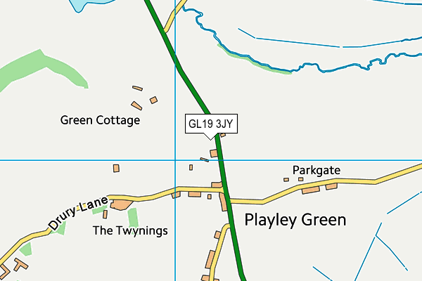 GL19 3JY map - OS VectorMap District (Ordnance Survey)
