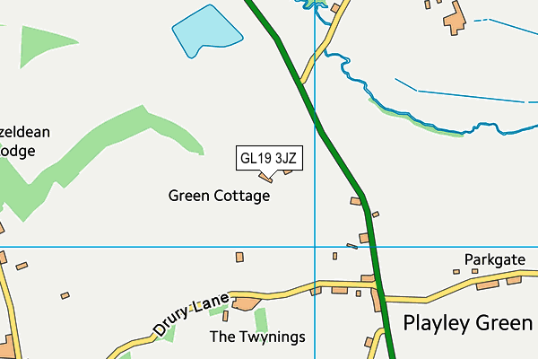 GL19 3JZ map - OS VectorMap District (Ordnance Survey) GL19 3JZ map - OS VectorMap District (Ordnance Survey)