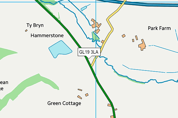 GL19 3LA map - OS VectorMap District (Ordnance Survey) GL19 3LA map - OS VectorMap District (Ordnance Survey)