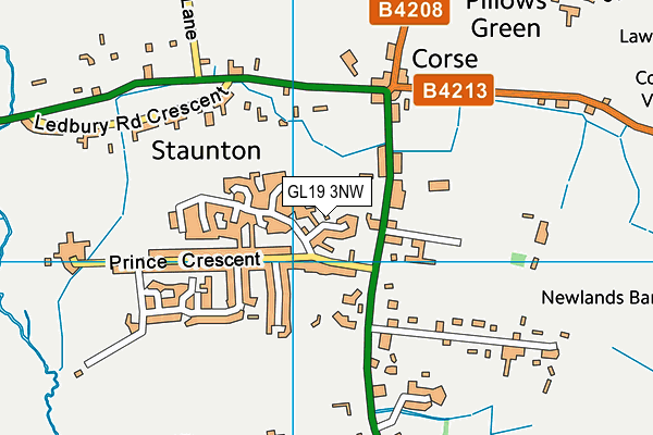 GL19 3NW map - OS VectorMap District (Ordnance Survey)