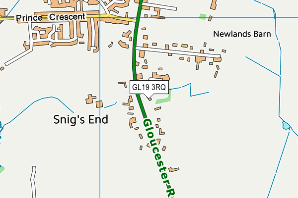 GL19 3RQ map - OS VectorMap District (Ordnance Survey)