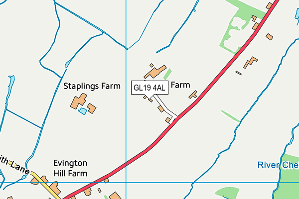 GL19 4AL map - OS VectorMap District (Ordnance Survey)