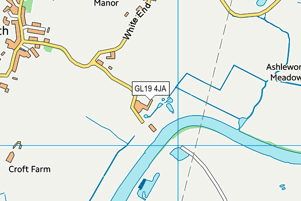GL19 4JA map - OS VectorMap District (Ordnance Survey) GL19 4JA map - OS VectorMap District (Ordnance Survey)