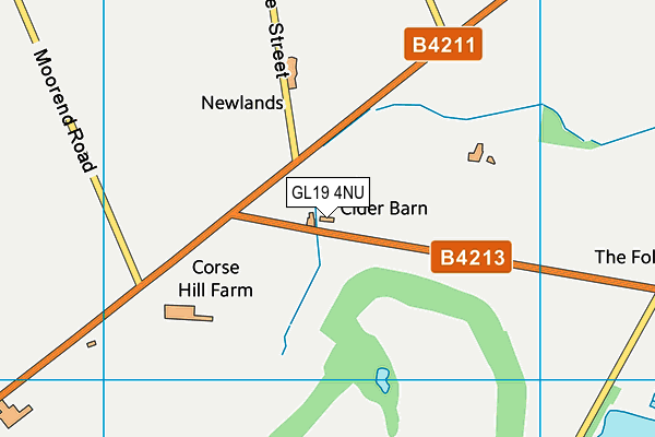 GL19 4NU map - OS VectorMap District (Ordnance Survey) GL19 4NU map - OS VectorMap District (Ordnance Survey)