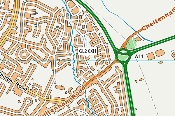 GL2 0XH map - OS VectorMap District (Ordnance Survey) GL2 0XH map - OS VectorMap District (Ordnance Survey)
