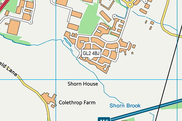 GL2 4BJ map - OS VectorMap District (Ordnance Survey) GL2 4BJ map - OS VectorMap District (Ordnance Survey)