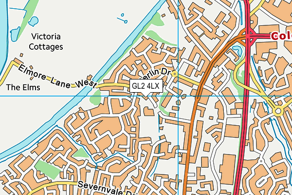 GL2 4LX map - OS VectorMap District (Ordnance Survey) GL2 4LX map - OS VectorMap District (Ordnance Survey)