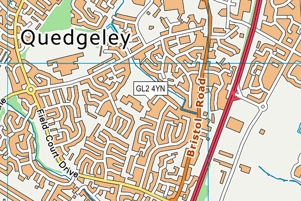 GL2 4YN map - OS VectorMap District (Ordnance Survey) GL2 4YN map - OS VectorMap District (Ordnance Survey)