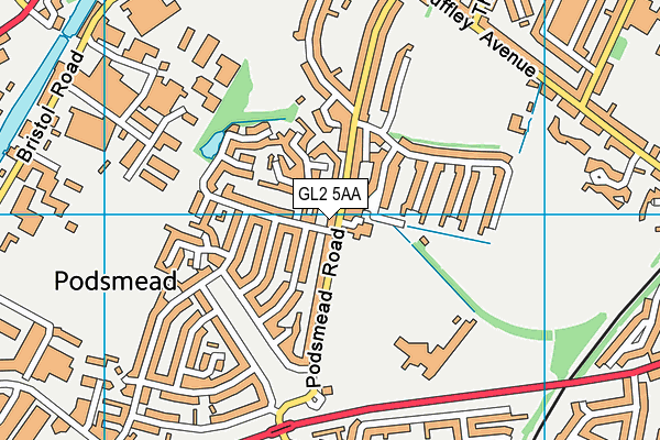 GL2 5AA map - OS VectorMap District (Ordnance Survey) GL2 5AA map - OS VectorMap District (Ordnance Survey)