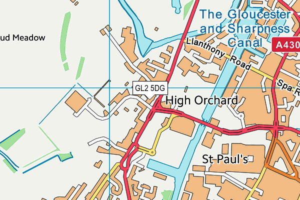 GL2 5DG map - OS VectorMap District (Ordnance Survey) GL2 5DG map - OS VectorMap District (Ordnance Survey)