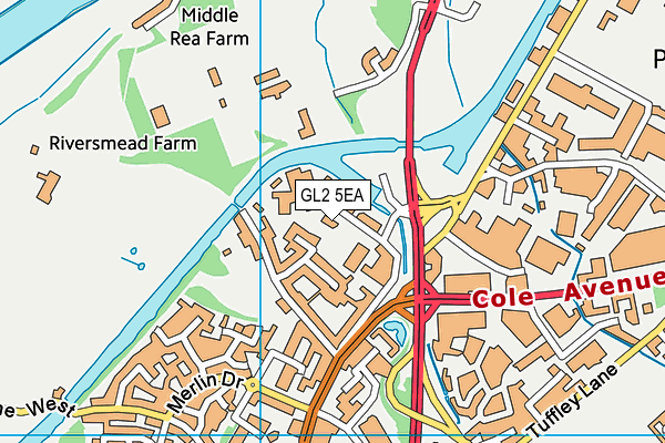 GL2 5EA map - OS VectorMap District (Ordnance Survey) GL2 5EA map - OS VectorMap District (Ordnance Survey)