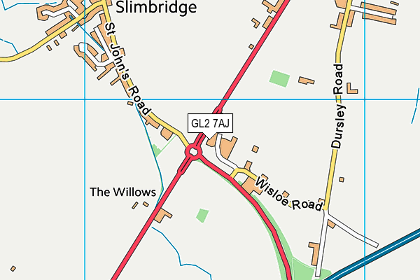 GL2 7AJ map - OS VectorMap District (Ordnance Survey) GL2 7AJ map - OS VectorMap District (Ordnance Survey)