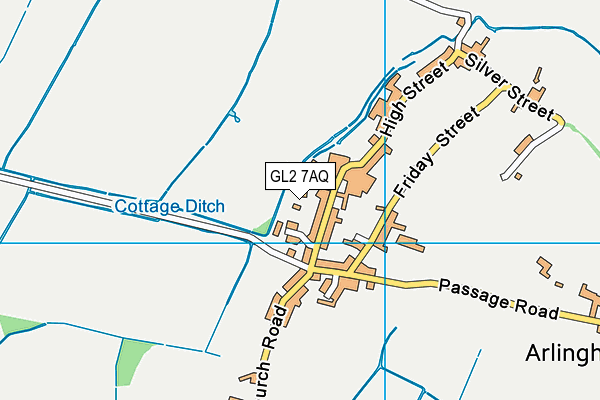 GL2 7AQ map - OS VectorMap District (Ordnance Survey) GL2 7AQ map - OS VectorMap District (Ordnance Survey)