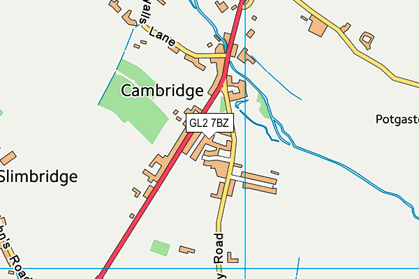 GL2 7BZ map - OS VectorMap District (Ordnance Survey) GL2 7BZ map - OS VectorMap District (Ordnance Survey)