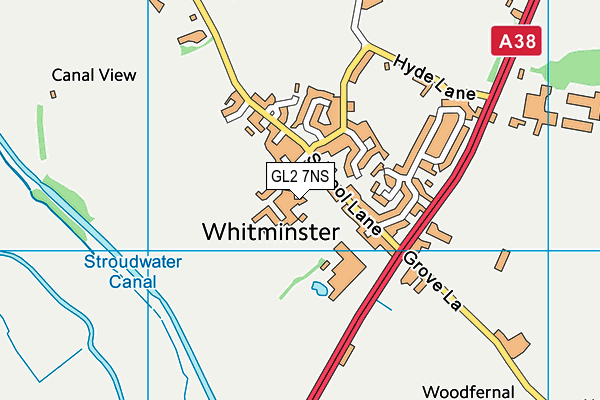 GL2 7NS map - OS VectorMap District (Ordnance Survey) GL2 7NS map - OS VectorMap District (Ordnance Survey)