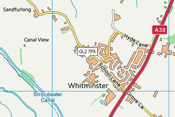 GL2 7PX map - OS VectorMap District (Ordnance Survey) GL2 7PX map - OS VectorMap District (Ordnance Survey)