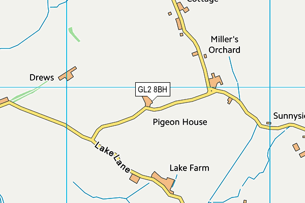 GL2 8BH map - OS VectorMap District (Ordnance Survey) GL2 8BH map - OS VectorMap District (Ordnance Survey)