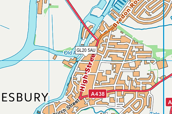 GL20 5AU map - OS VectorMap District (Ordnance Survey)