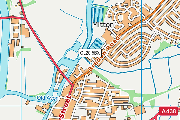 GL20 5BX map - OS VectorMap District (Ordnance Survey)