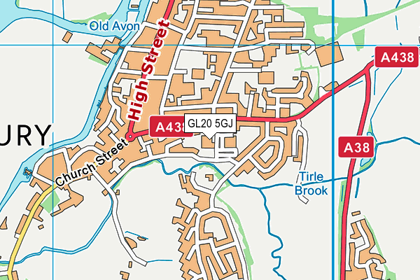 GL20 5GJ map - OS VectorMap District (Ordnance Survey)
