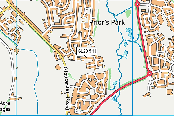 GL20 5HJ map - OS VectorMap District (Ordnance Survey) GL20 5HJ map - OS VectorMap District (Ordnance Survey)