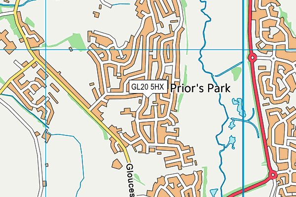 GL20 5HX map - OS VectorMap District (Ordnance Survey) GL20 5HX map - OS VectorMap District (Ordnance Survey)