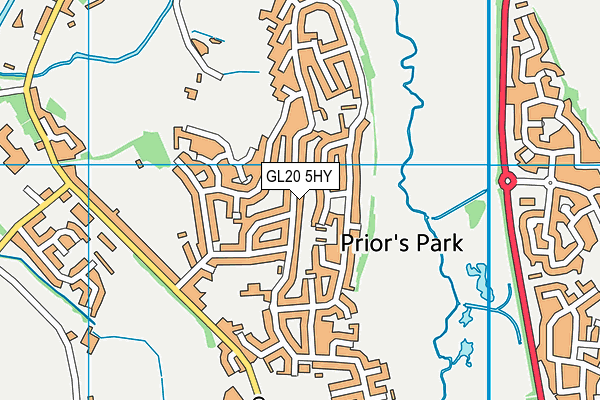 GL20 5HY map - OS VectorMap District (Ordnance Survey) GL20 5HY map - OS VectorMap District (Ordnance Survey)