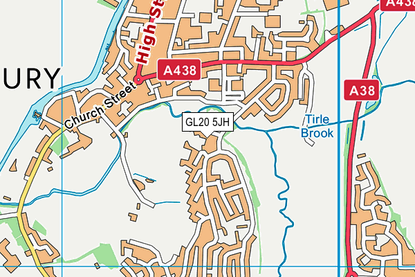 GL20 5JH map - OS VectorMap District (Ordnance Survey)