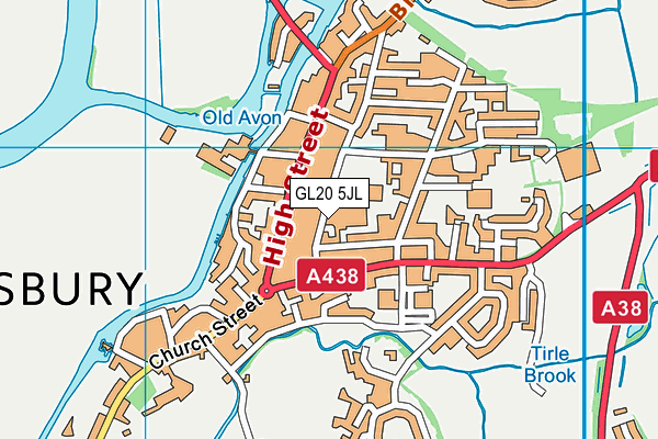 GL20 5JL map - OS VectorMap District (Ordnance Survey)