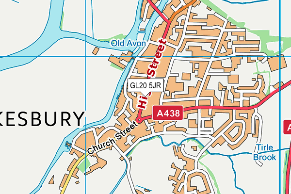 GL20 5JR map - OS VectorMap District (Ordnance Survey) GL20 5JR map - OS VectorMap District (Ordnance Survey)